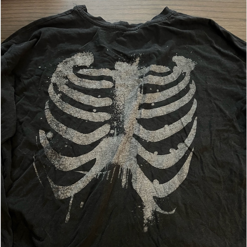 Long sleeve shirt. Skeleton on back. Lightweight.